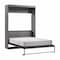 Bestar Full Wall Bed, Pur, Bark Gray 26183-47 - alternate 3